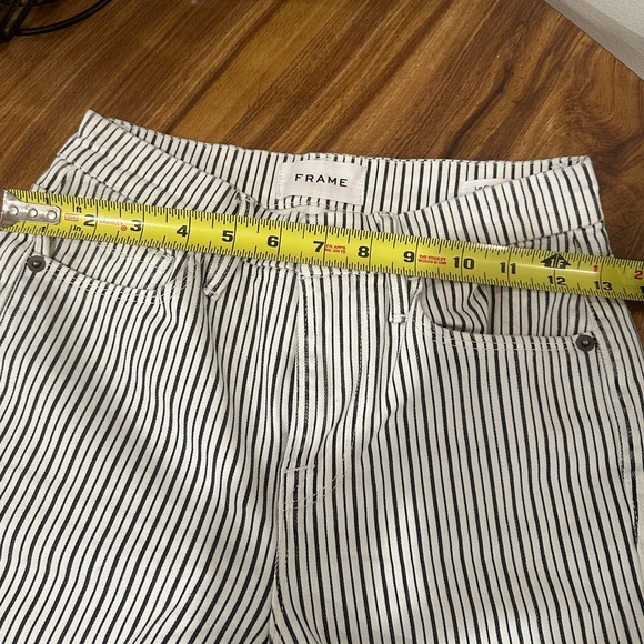 Frame Le Crop Pinstripe Boot-Leg Jeans Size 25 Great Condition - Picture 11 of 13